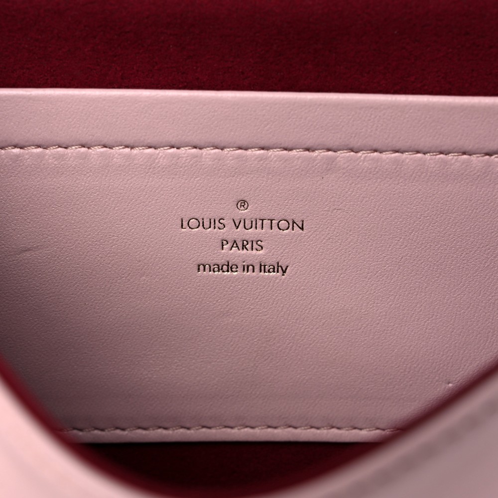 LOUIS VUITTON Lambskin Embossed Monogram Pochette Coussin Rose