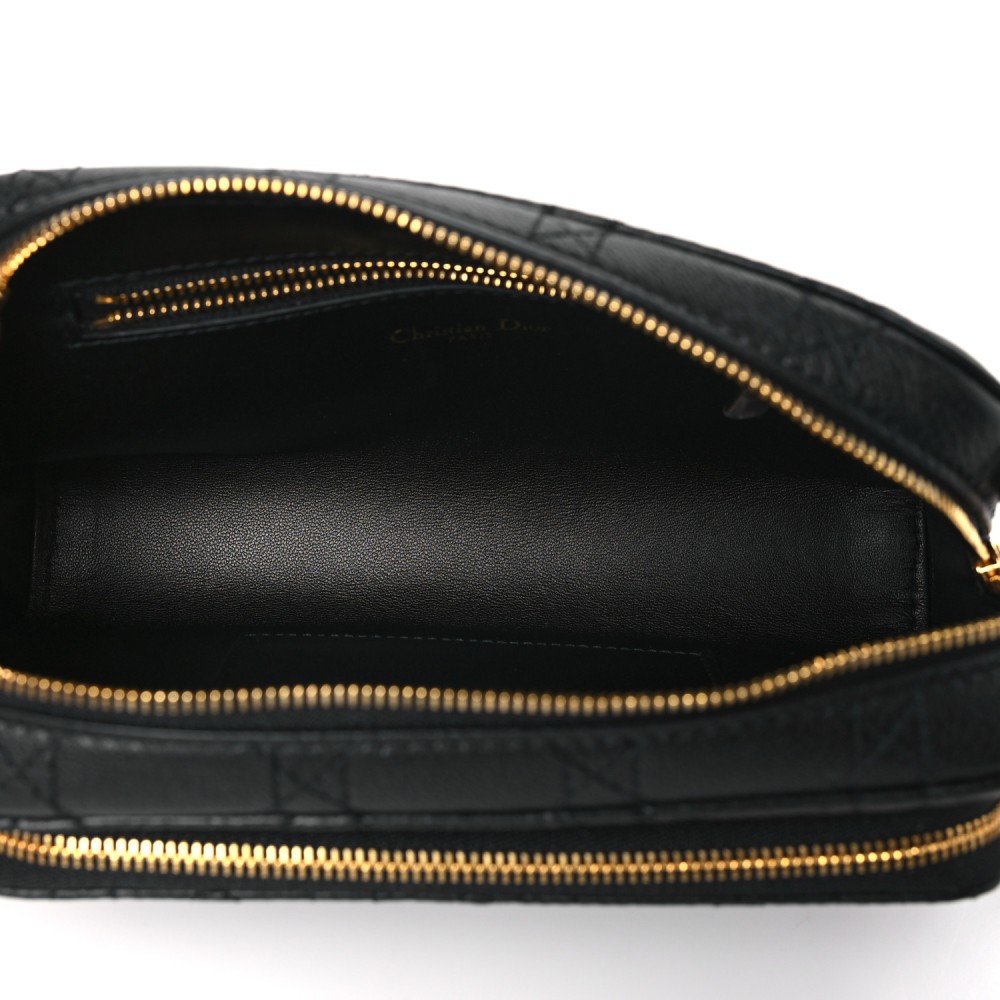 Supple Calfskin Caro Double Pouch Black