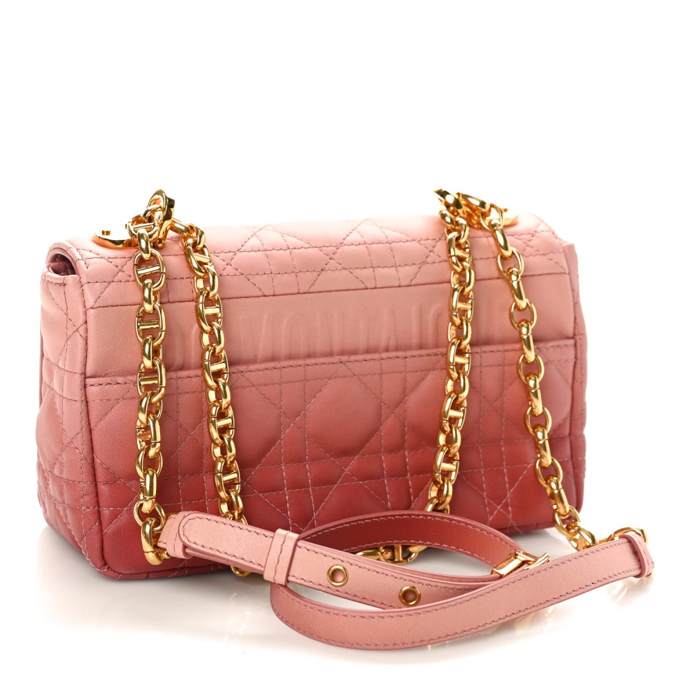 Lambskin Cannage Gradient Small Caro Bag Pink