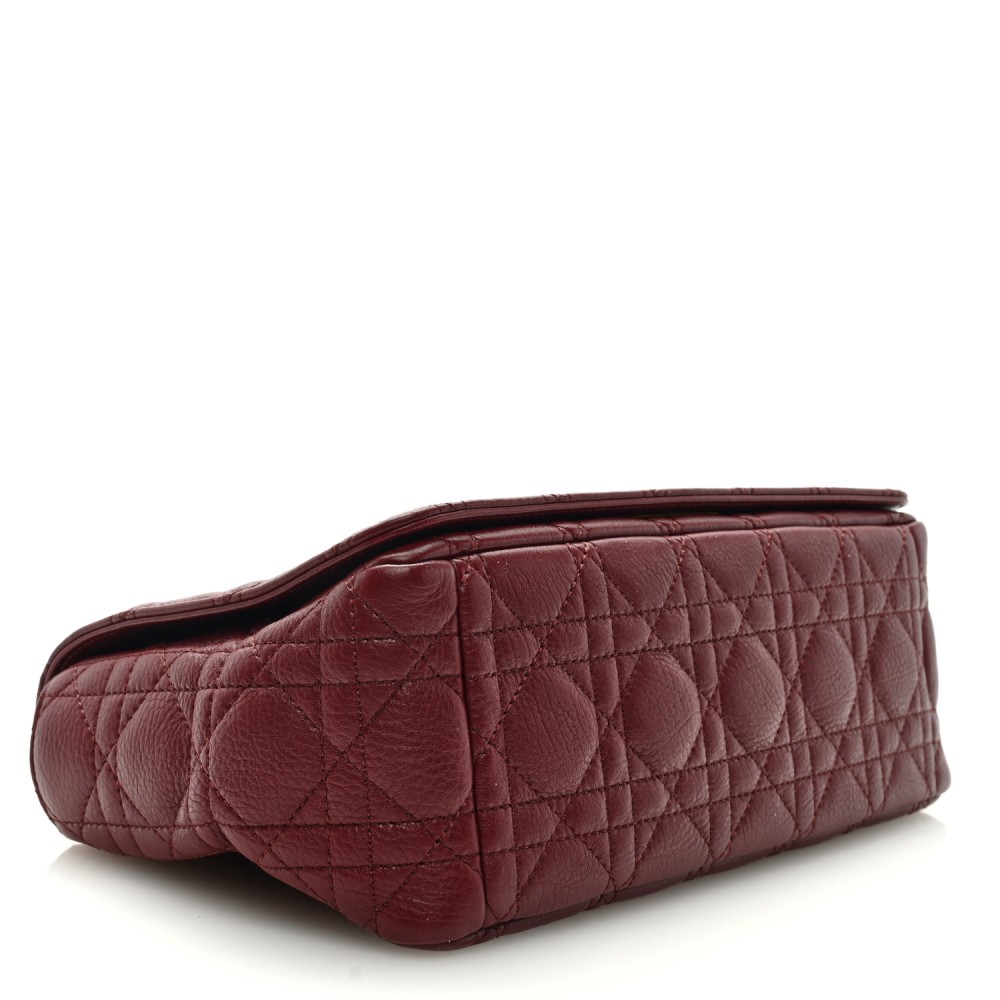 Calfskin Cannage Medium Caro Bag Brick Red