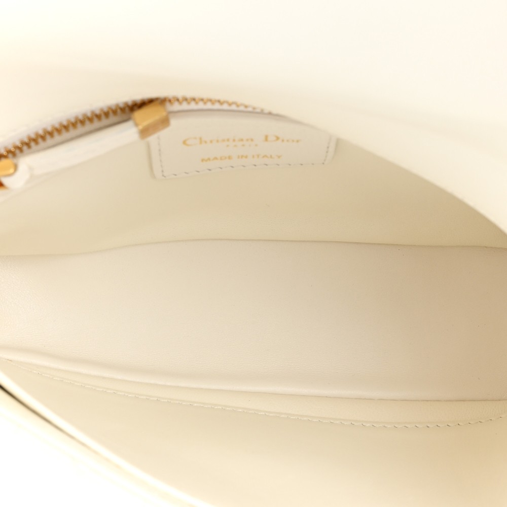 Calfskin Cannage Small Caro Bag Ivory