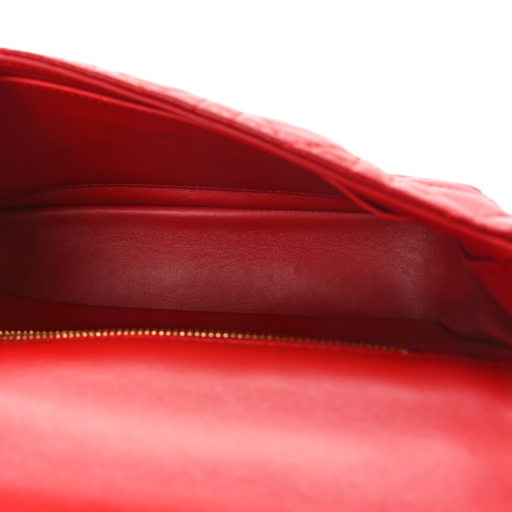 Calfskin Cannage Dioramour Small Caro Bag Bright Red