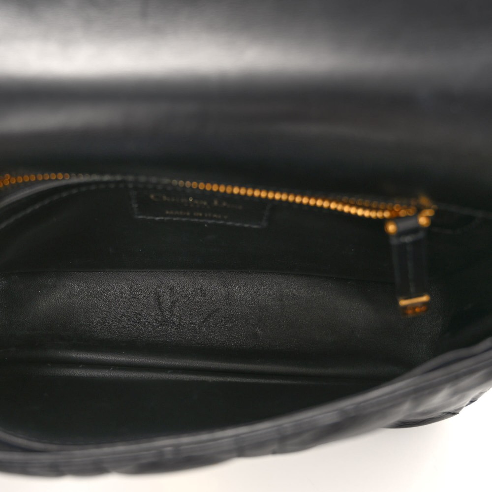 Calfskin Cannage Small Caro Bag Black