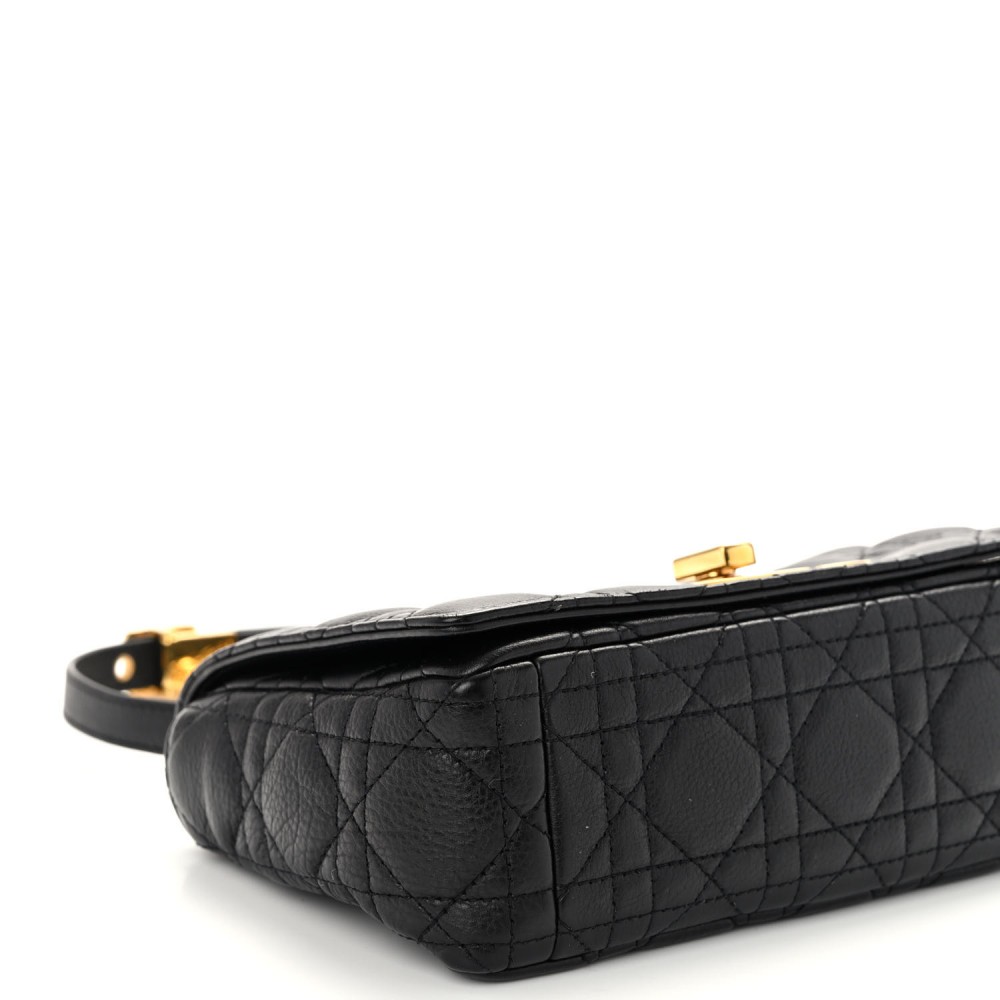 Calfskin Cannage Small Caro Bag Black