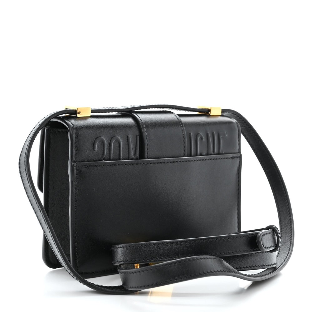 Smooth Calfskin Micro 30 Montaigne Flap Bag Black