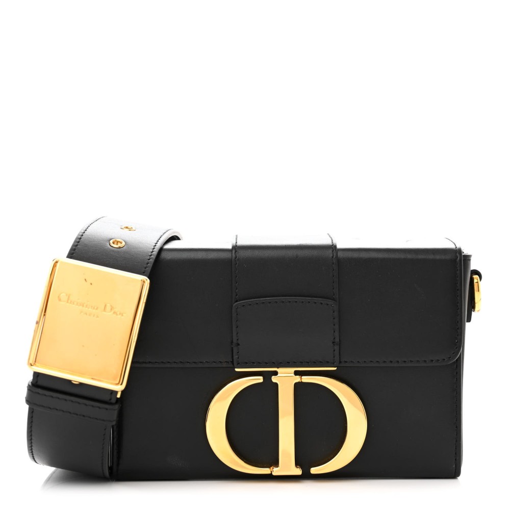 Box Calfskin 30 Montaigne Box Bag Black