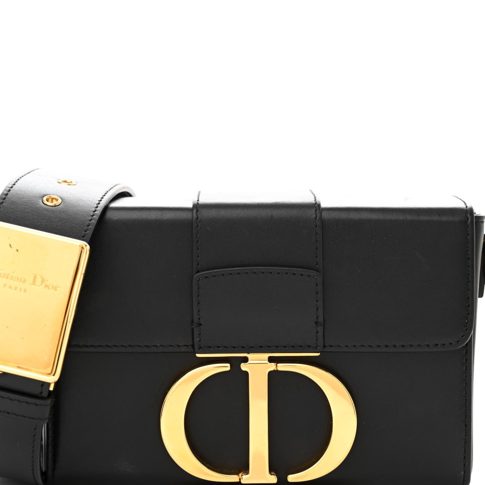 Box Calfskin 30 Montaigne Box Bag Black