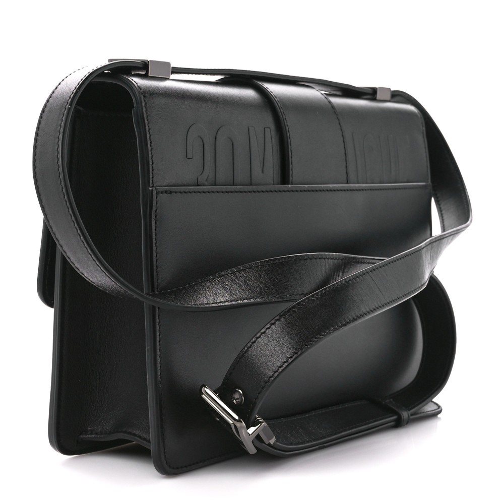 Smooth Calfskin 30 Montaigne Flap Bag Black