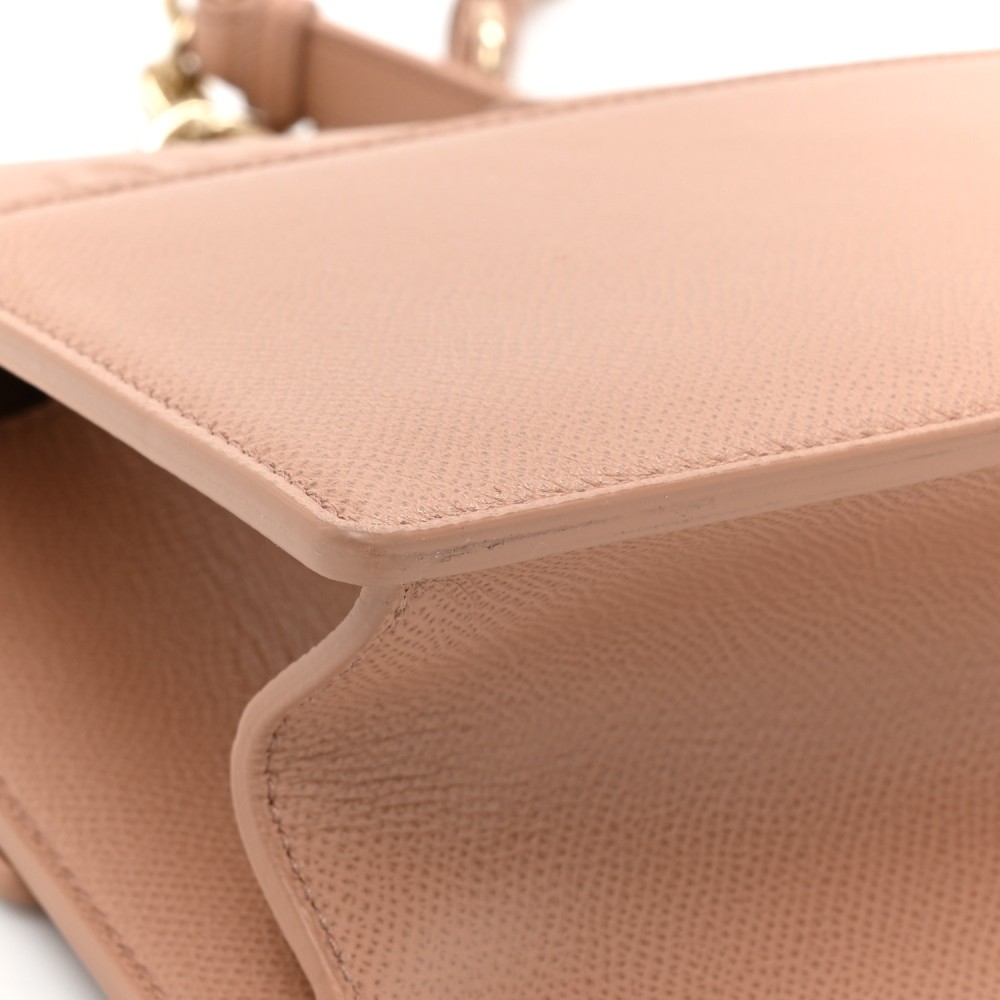 Grained Calfskin 30 Montaigne East West Chain Flap Bag Blush