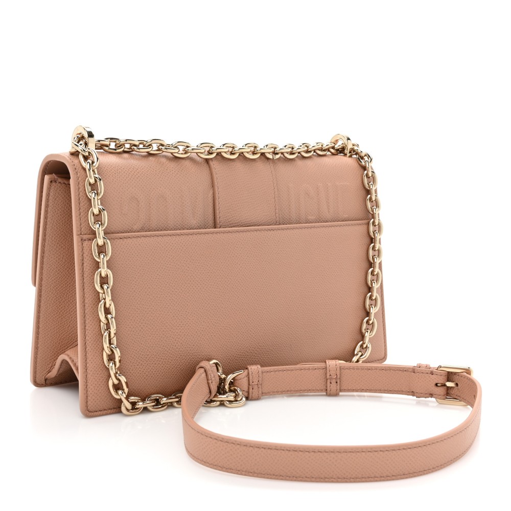 Grained Calfskin 30 Montaigne East West Chain Flap Bag Blush