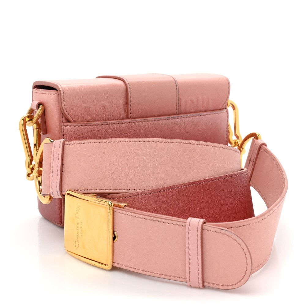 Gradient Smooth Calfskin Gradient 30 Montaigne Box Bag Rose Multicolor