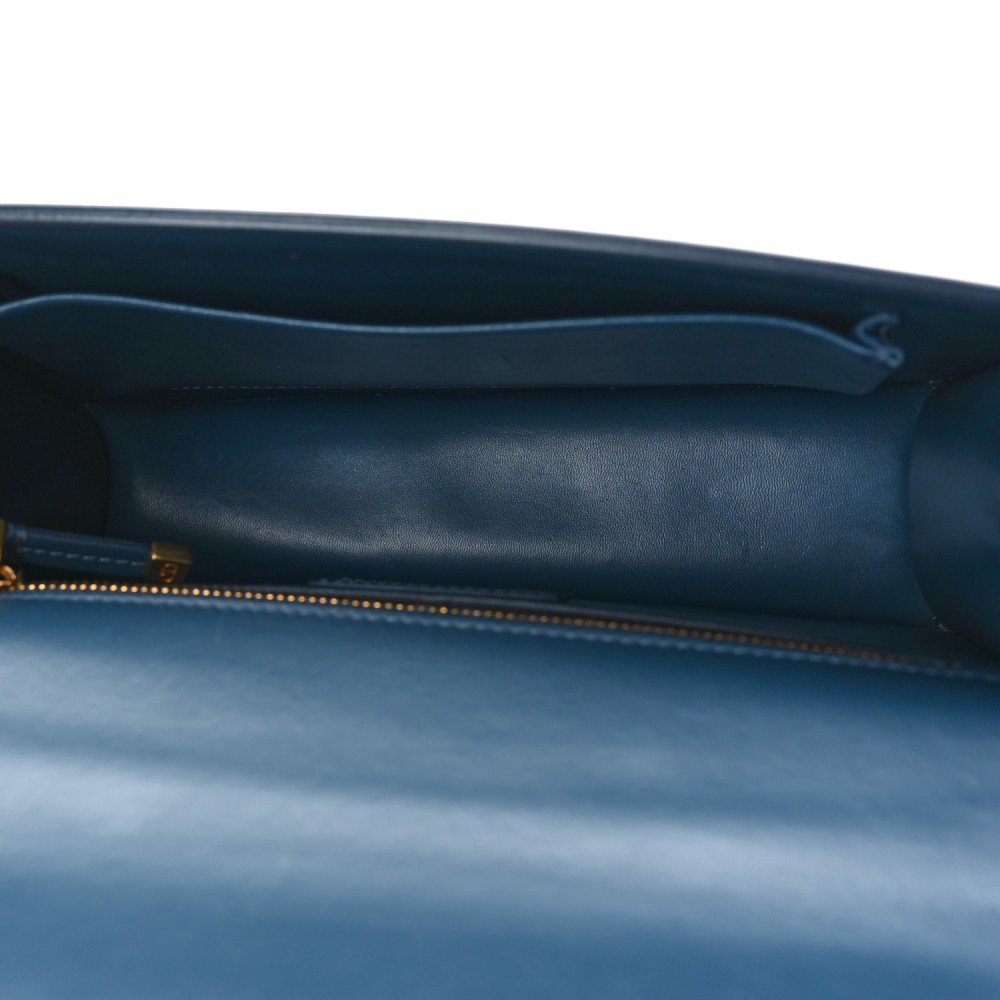 Smooth Calfskin 30 Montaigne Flap Bag Blue