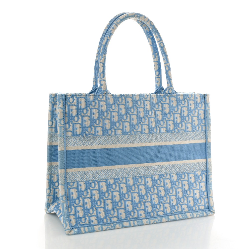 Oblique Medium Book Tote Light Blue