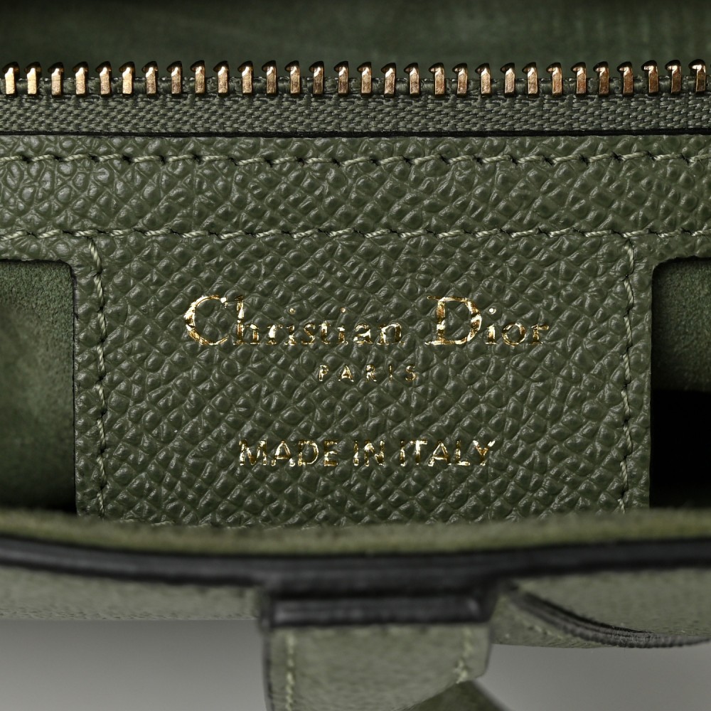 Grained Calfskin Saddle Bag With Strap Sage