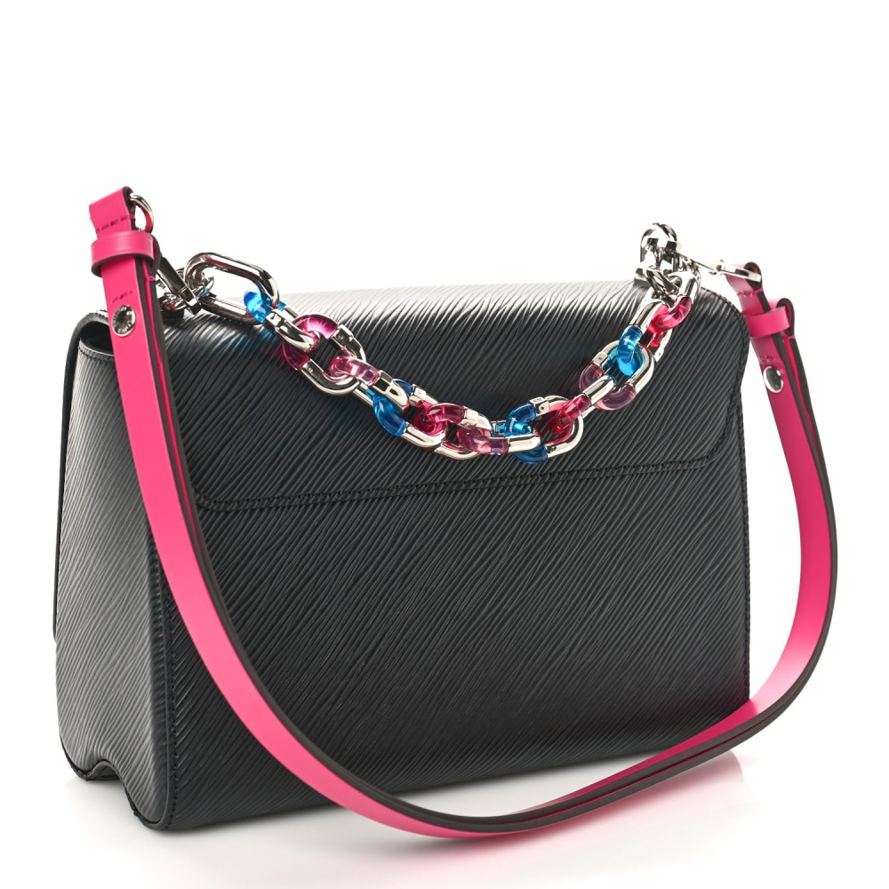 Epi Twist Shoulder Bag MM Black Pink