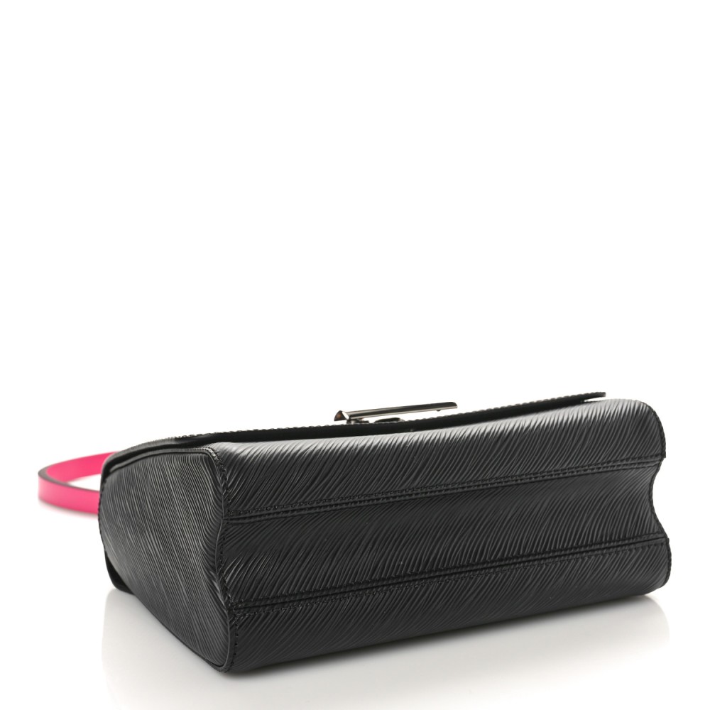 Epi Twist Shoulder Bag MM Black Pink