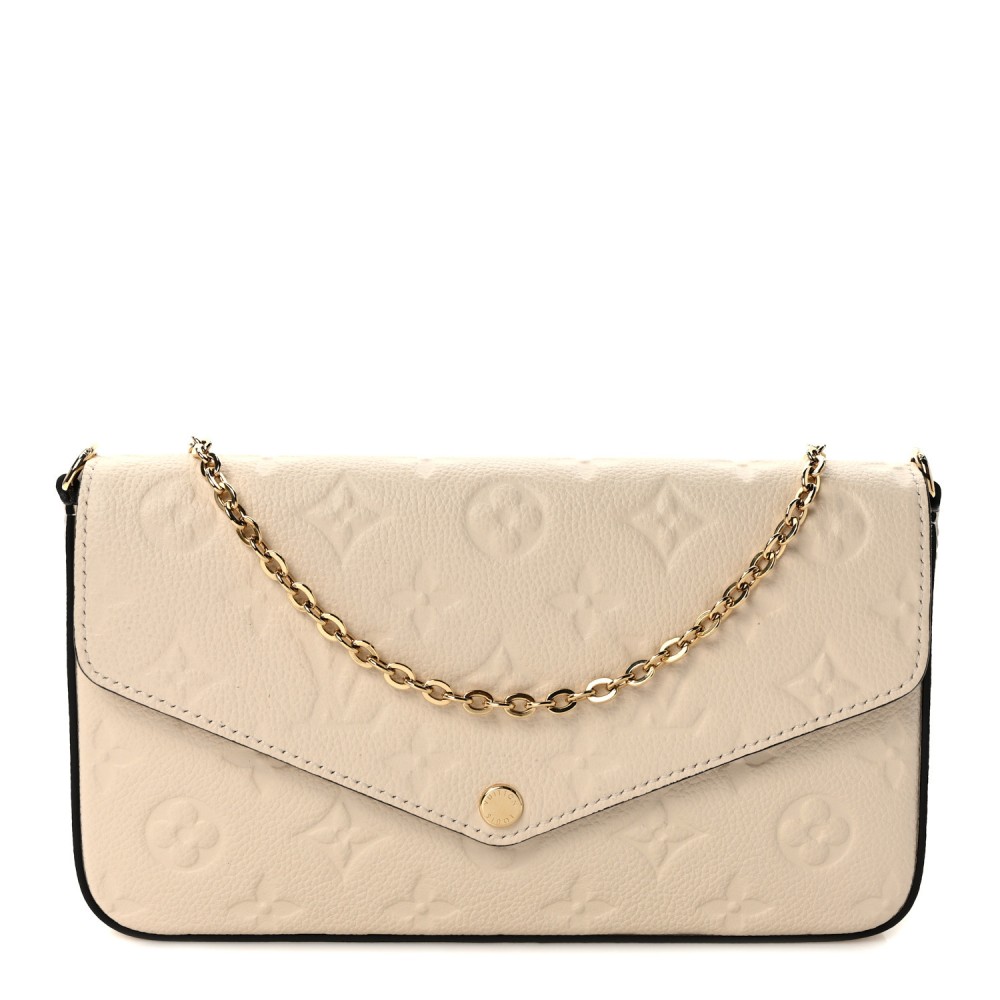 Empreinte Pochette Felicie Chain Wallet Cream