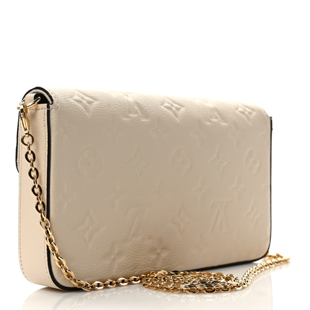 Empreinte Pochette Felicie Chain Wallet Cream