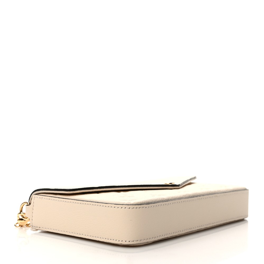 Empreinte Pochette Felicie Chain Wallet Cream