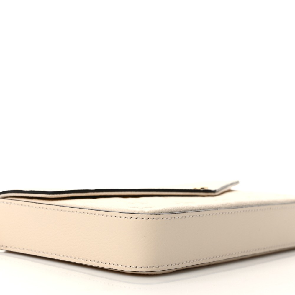 Empreinte Pochette Felicie Chain Wallet Cream