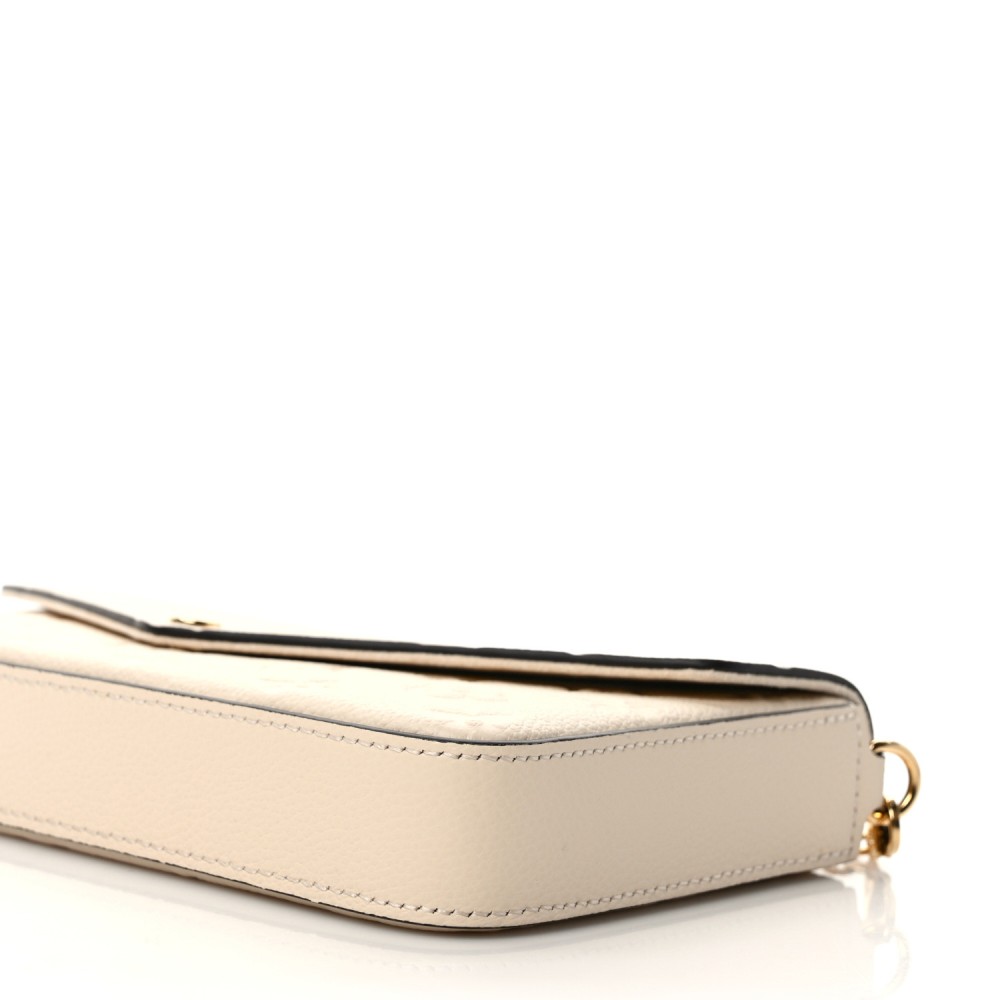 Empreinte Pochette Felicie Chain Wallet Cream