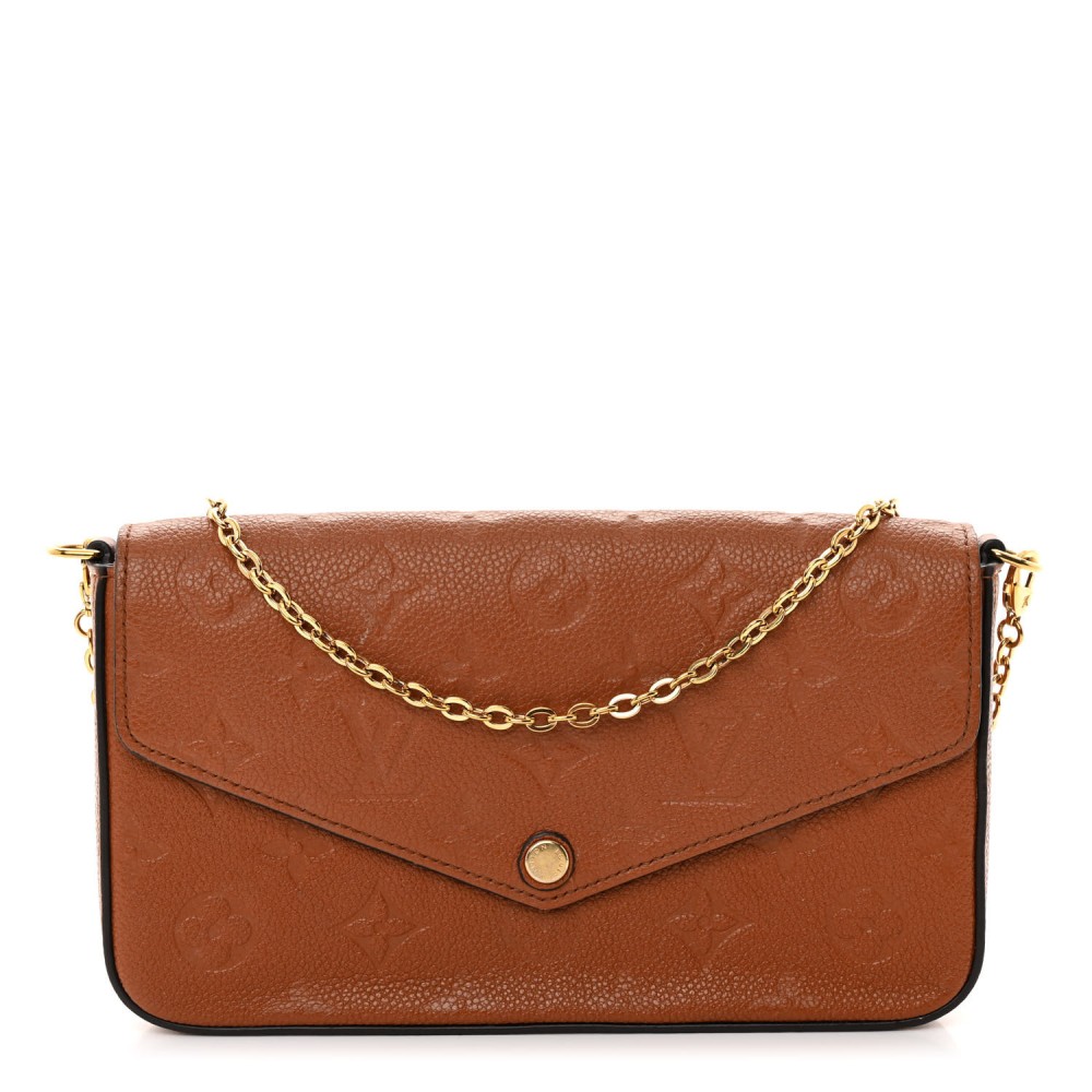 Empreinte Pochette Felicie Chain Wallet Cognac