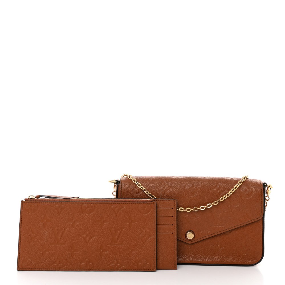 Empreinte Pochette Felicie Chain Wallet Cognac