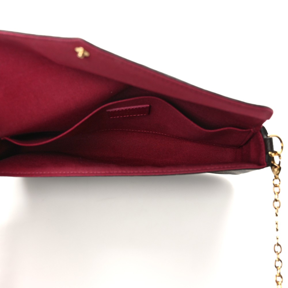 Monogram Pochette Felicie Chain Wallet Fuchsia