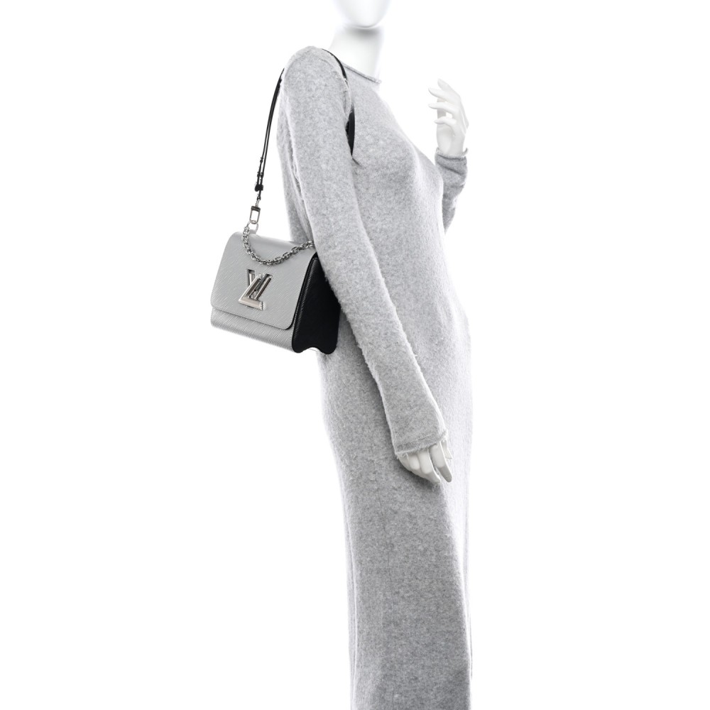 Epi Twist Shoulder Bag MM Argent