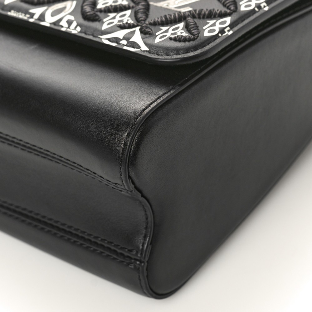 Calfskin Since 1854 Embroidered Twist MM Black