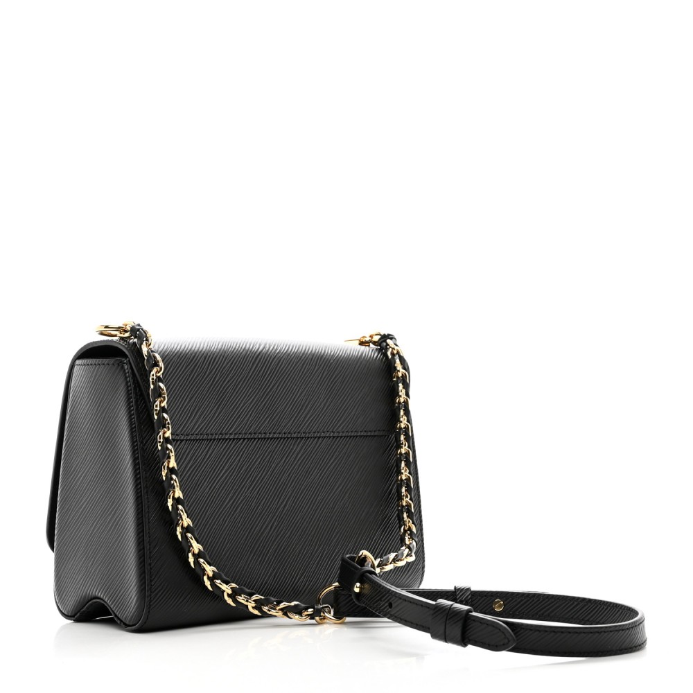 Epi Twist Braided Strap Shoulder Bag MM Black