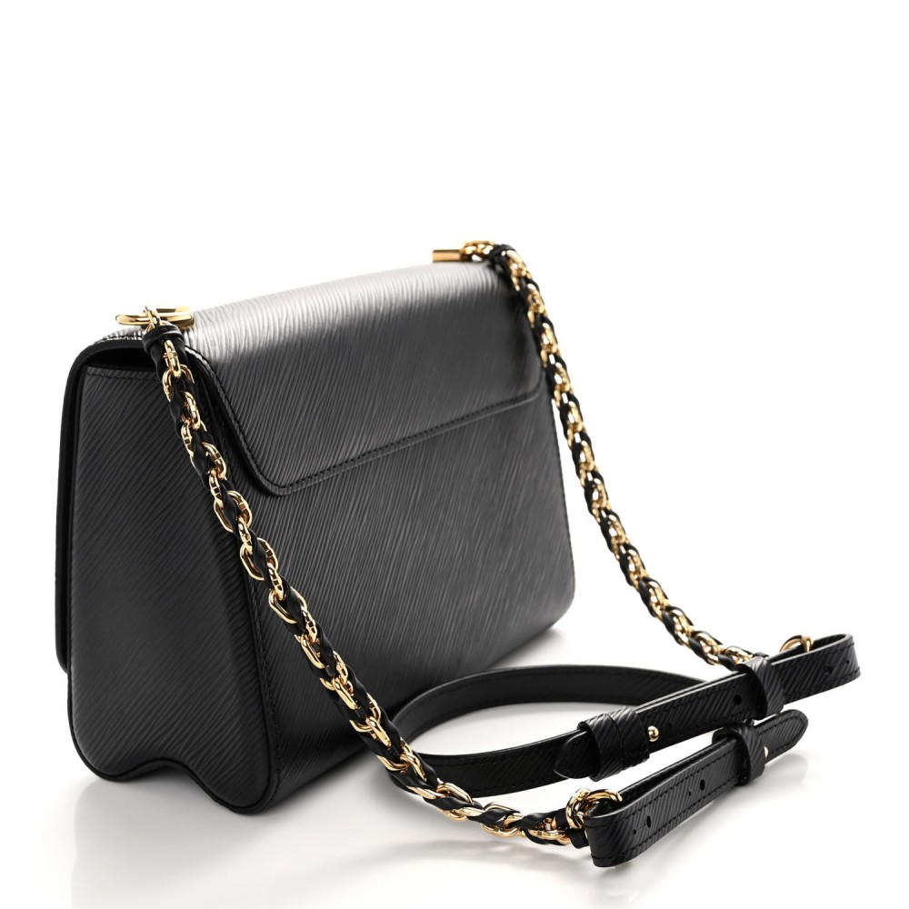 Epi Twist Braided Strap Shoulder Bag MM Black