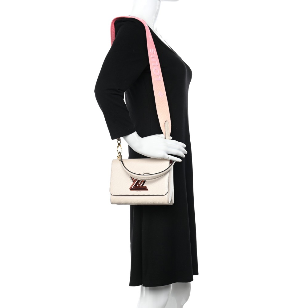 Epi Twist Shoulder Bag PM Quartz White Pink