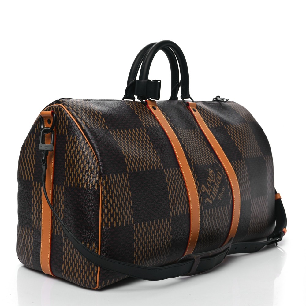 x Nigo Giant Damier Ebene Monogram Keepall Bandouliere 50