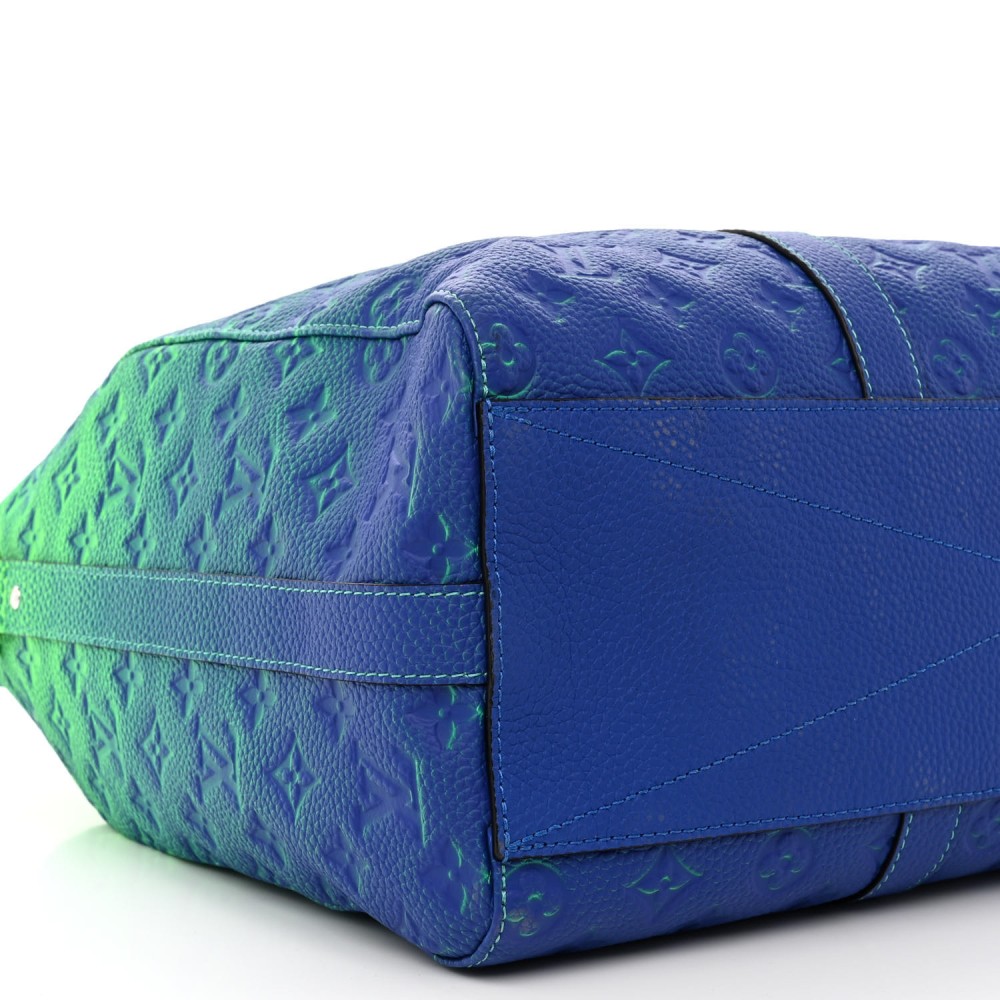 Taurillon Illusion Keepall Tote Bleu Vert