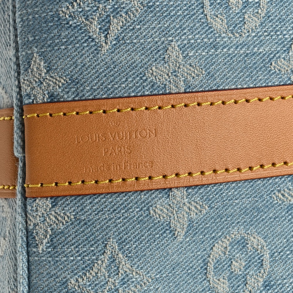 Denim Monogram Keepall Bandouliere 45 Sky Blue