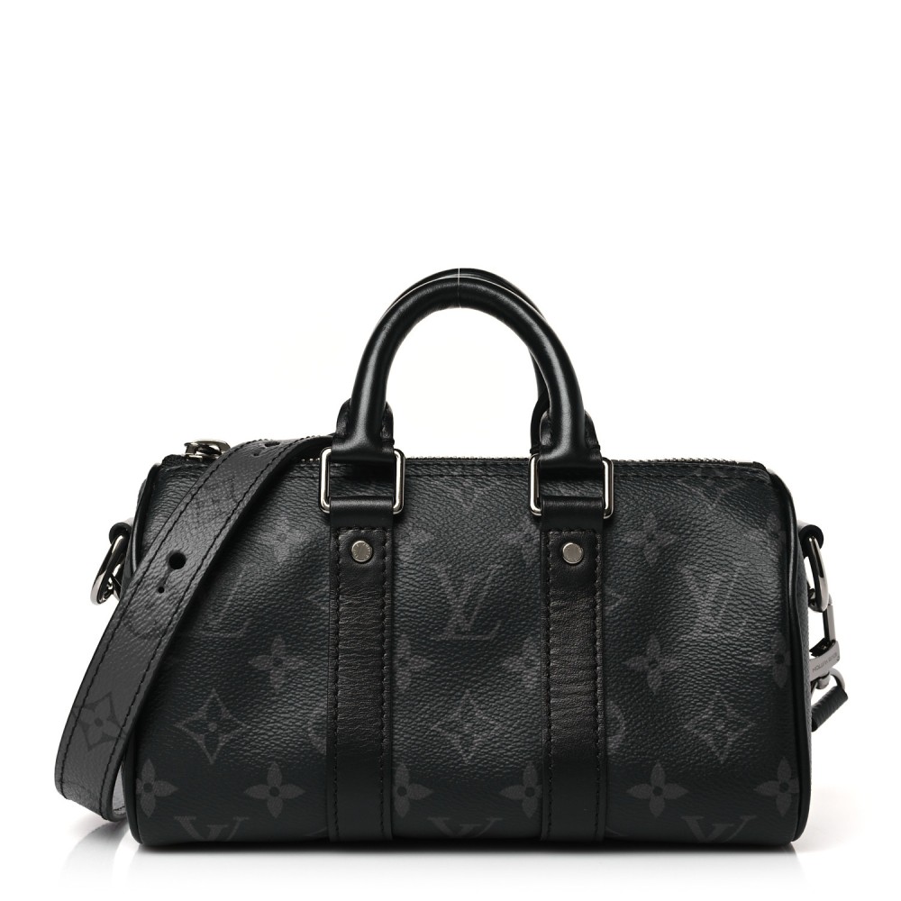 Reverse Monogram Eclipse Keepall XS Black