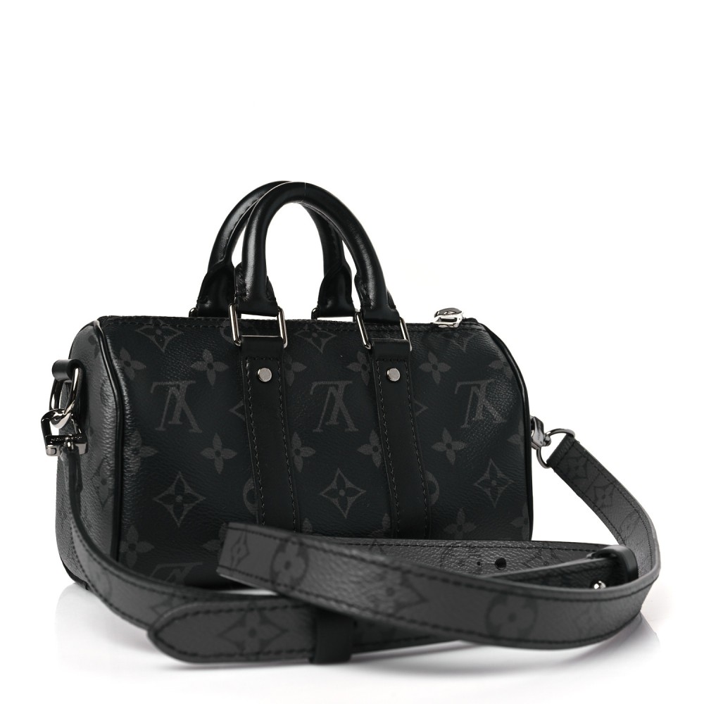 Reverse Monogram Eclipse Keepall XS Black