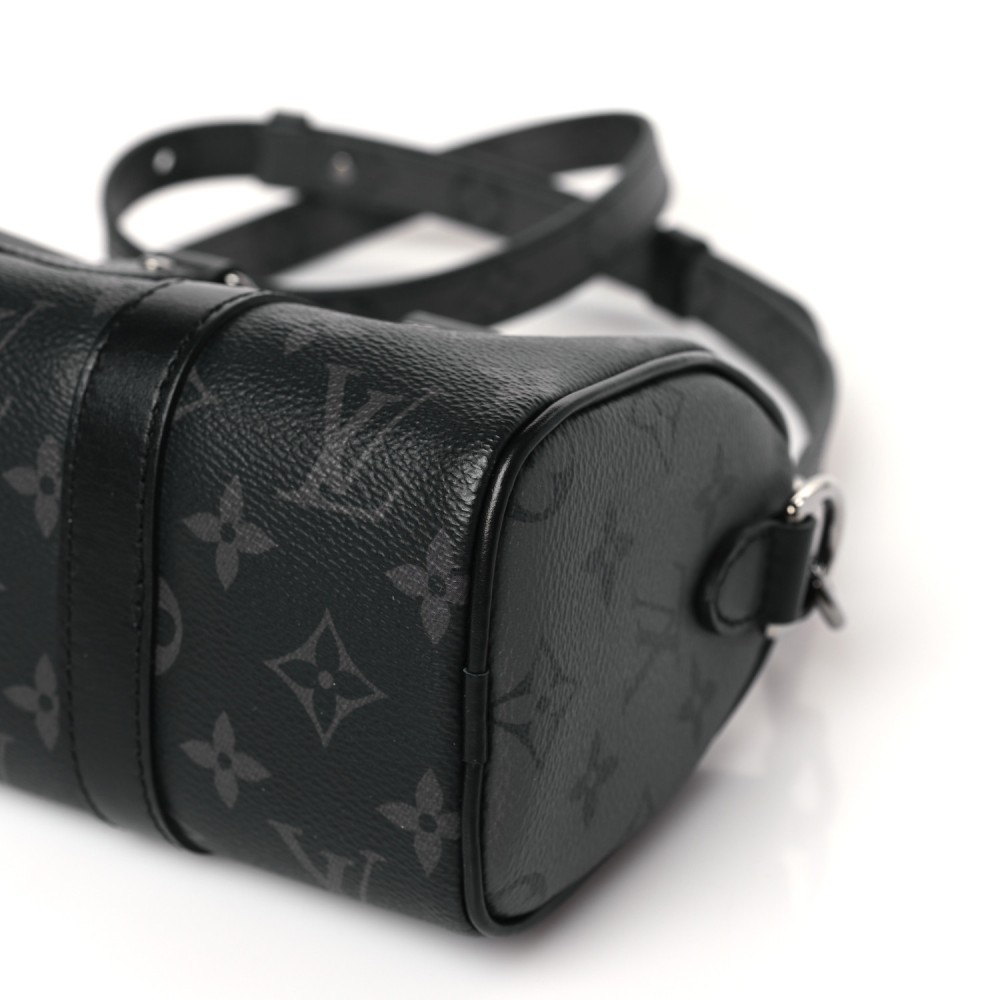 Reverse Monogram Eclipse Keepall XS Black