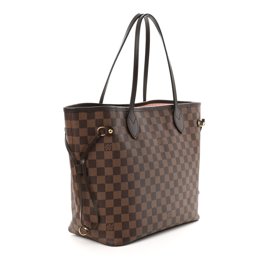 Damier Ebene Neo Neverfull MM Rose Ballerine