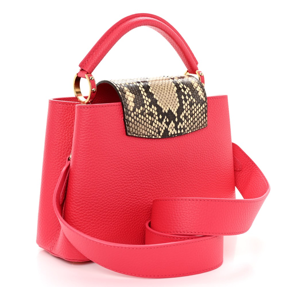 Taurillon Snakeskin Capucines BB Rose Berlingot