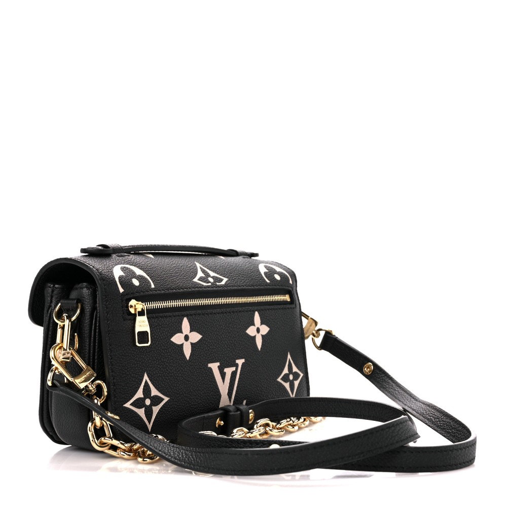 Empreinte Monogram Giant Pochette Metis East West Black Beige