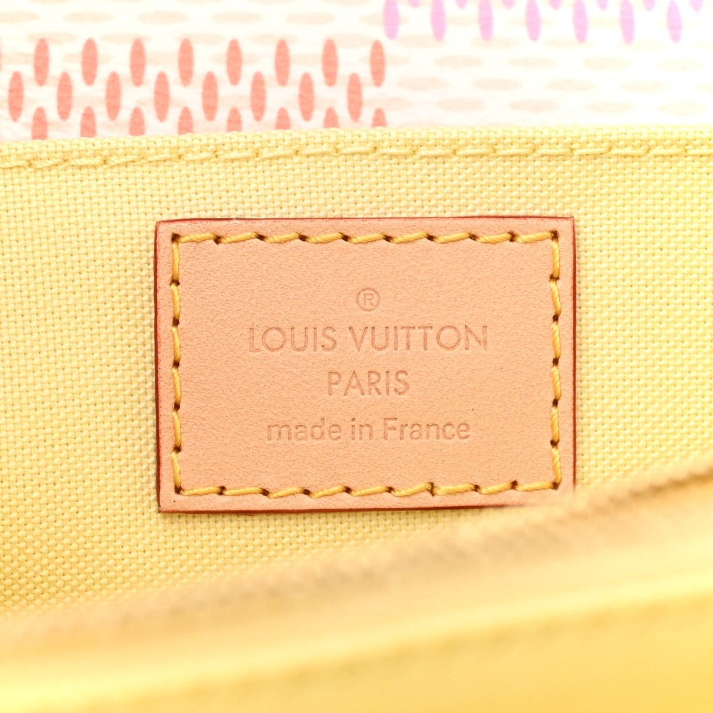 LOUIS VUITTON Damier Giant Pochette Metis East West Peach