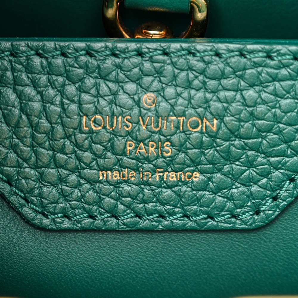 Taurillon Snakeskin Capucines BB Emerald