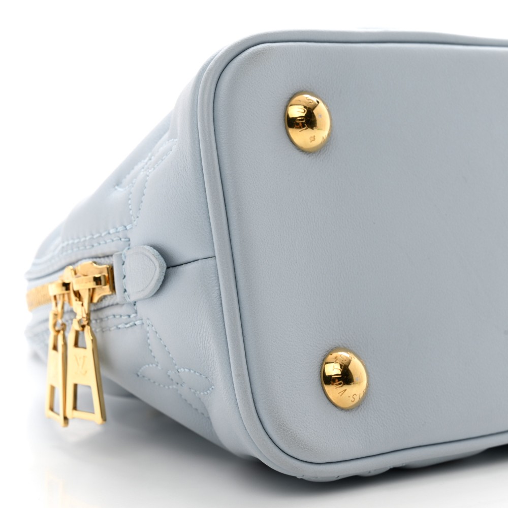 Calfskin Bubblegram Alma BB Ice Blue