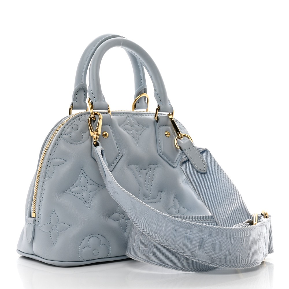 Calfskin Bubblegram Alma BB Ice Blue