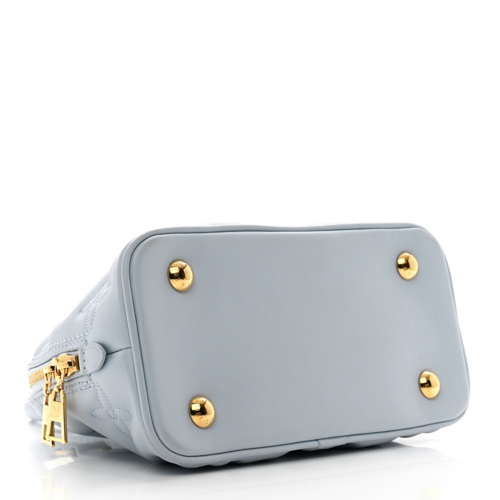 Calfskin Bubblegram Alma BB Ice Blue