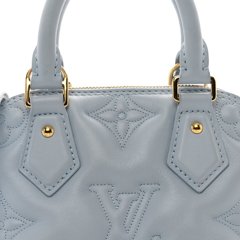 Calfskin Bubblegram Alma BB Ice Blue