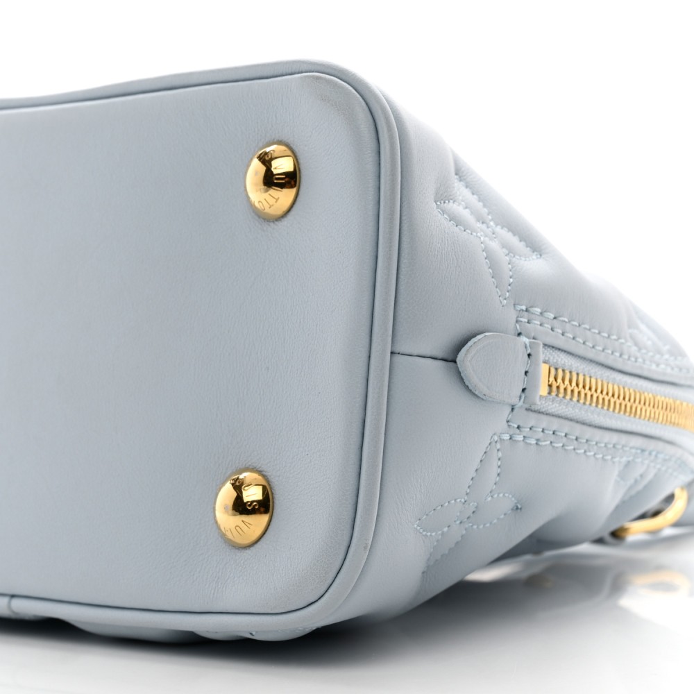 Calfskin Bubblegram Alma BB Ice Blue