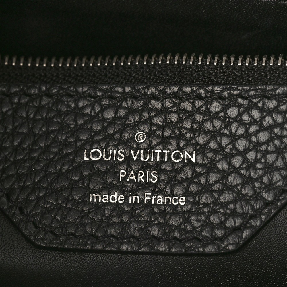 Taurillon Snakeskin Capucines MM Black